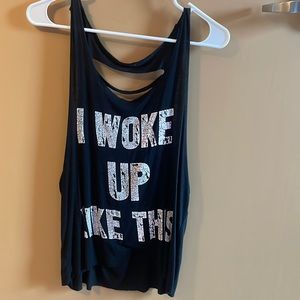 Black ladder back tank